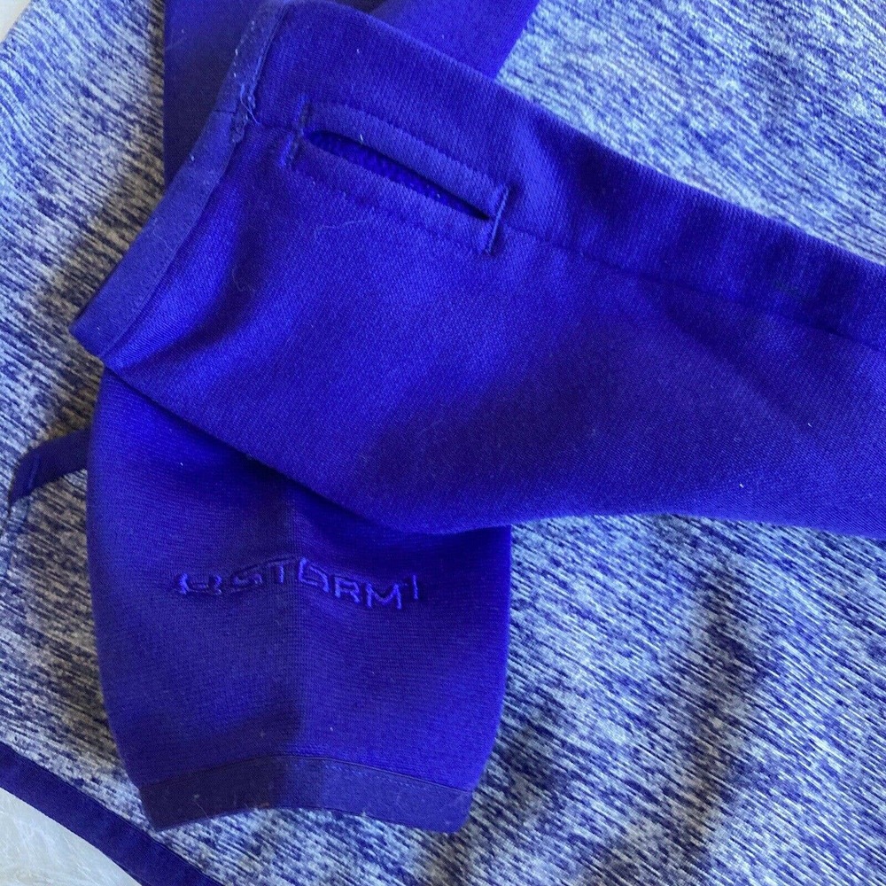 Under Armour Hoodie Sz XS Royal Blue Hooded Sweatshirt Thumbholes Workout Womens - Picture 2 of 8